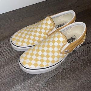 VANS checkered slip ons